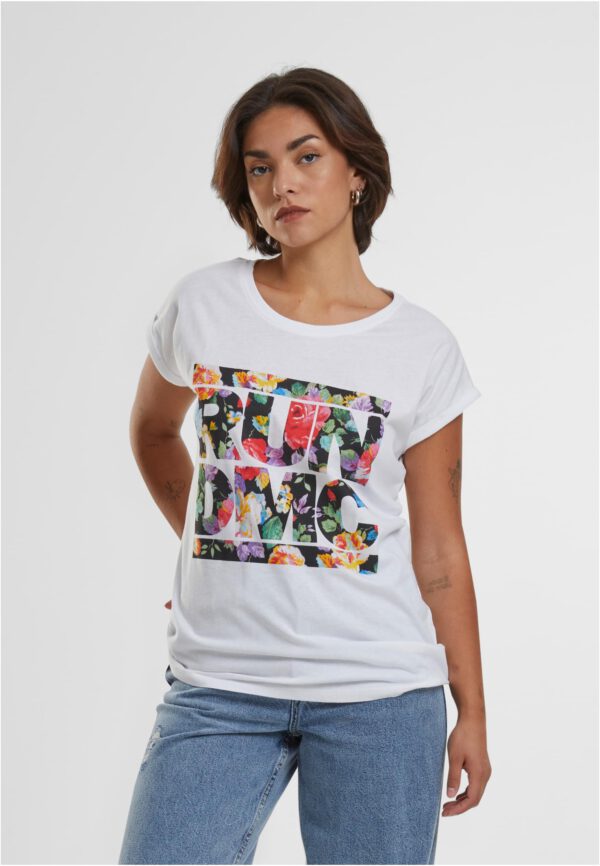 Ladies Run DMC - Floral Extended Shoulder Tee